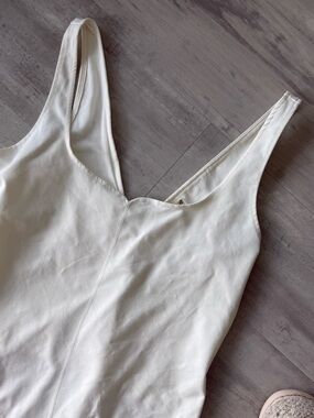Free People Scalloped White Bodysuit